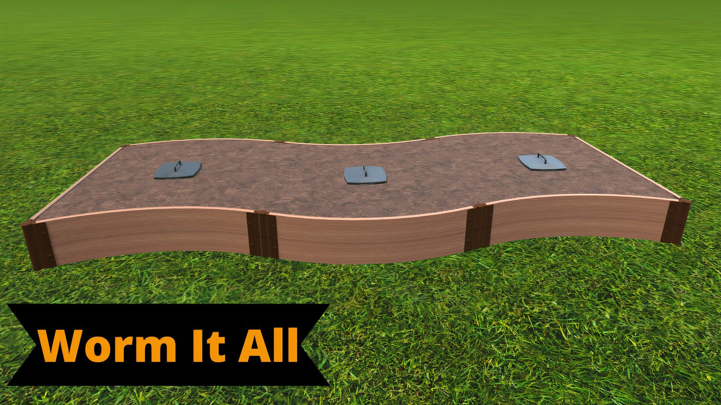 Tool-Free 'Lazy Curve' - 4' x 12' Raised Garden Bed Raised Garden Beds Frame It All