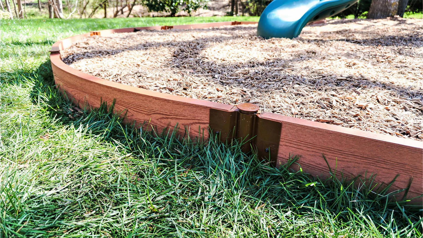 Tool-Free Playground Border Edging Kit - Curved Boards Playground Borders Frame It All 