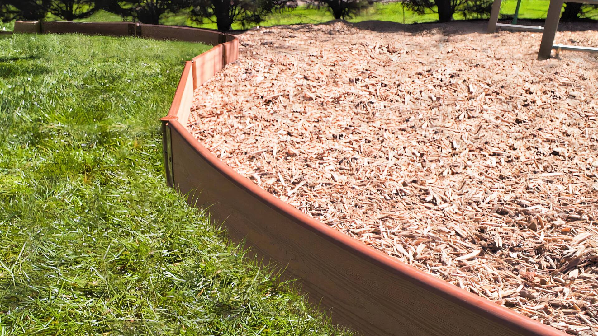 Tool-Free Playground Border Edging Kit - Curved Boards Playground Borders Frame It All 