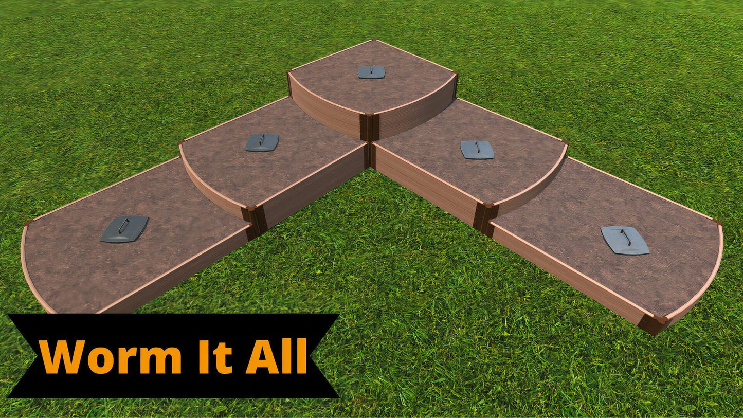 Tool-Free 'Split Waterfall' - 12' x 12' x 22" Terrace Garden Raised Bed (Triple Tier) Raised Garden Beds Frame It All