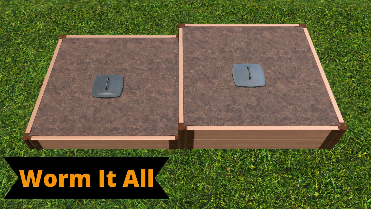 Tool-Free 'Stepper' - 4’ x 8’ x 11" Terrace Garden Raised Bed (Double Tier) Raised Garden Beds Frame It All