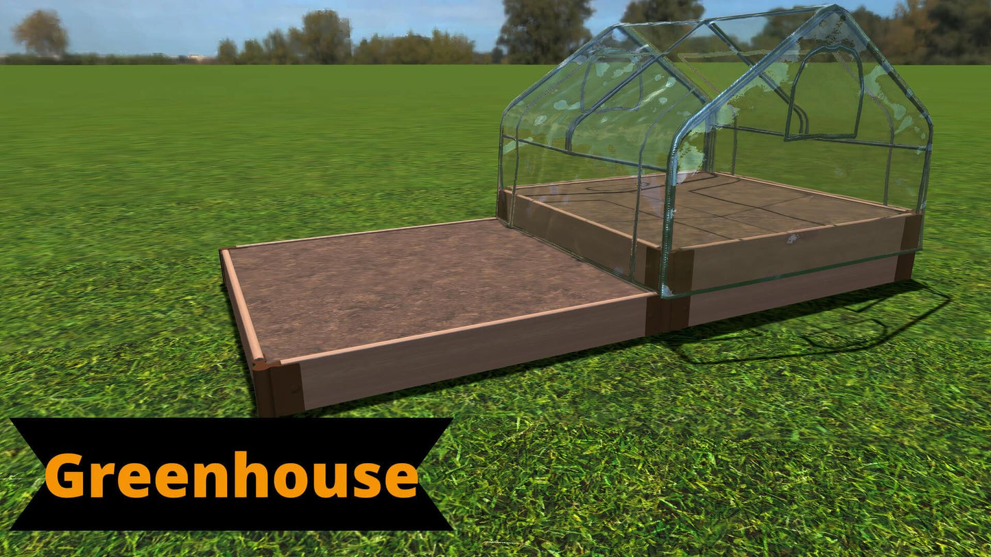 Tool-Free 'Stepper' - 4’ x 8’ x 11" Terrace Garden Raised Bed (Double Tier) Raised Garden Beds Frame It All
