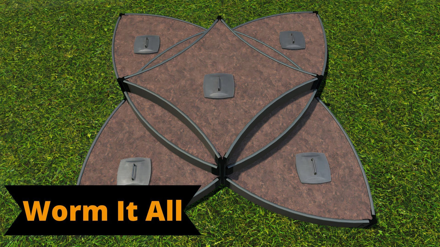 Tool-Free 'Versailles Sunburst' 8 'x 8' x 16.5" Terrace Garden Raised Bed (Triple Tier) Raised Garden Beds Frame It All