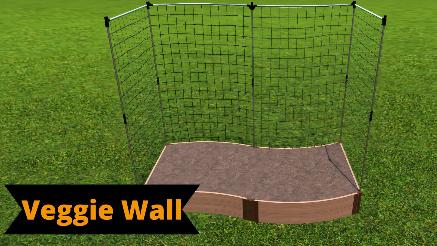 Tool-Free 'Wavy Navy' - 4' x 8' Raised Garden Bed Raised Garden Beds Frame It All