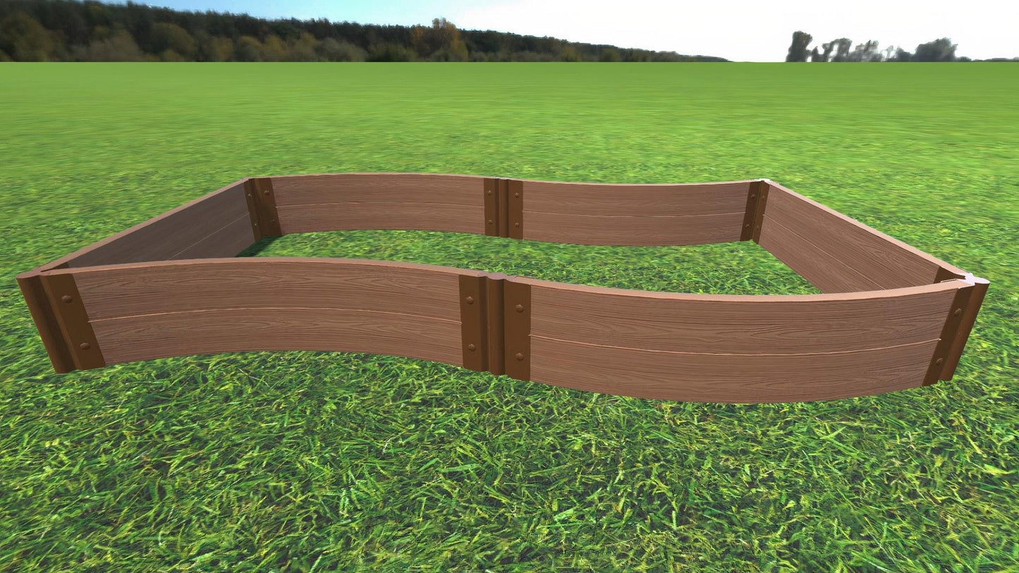 Tool-Free 'Wavy Navy' - 4' x 8' Raised Garden Bed Raised Garden Beds Frame It All Classic Sienna 2" 2 = 11"