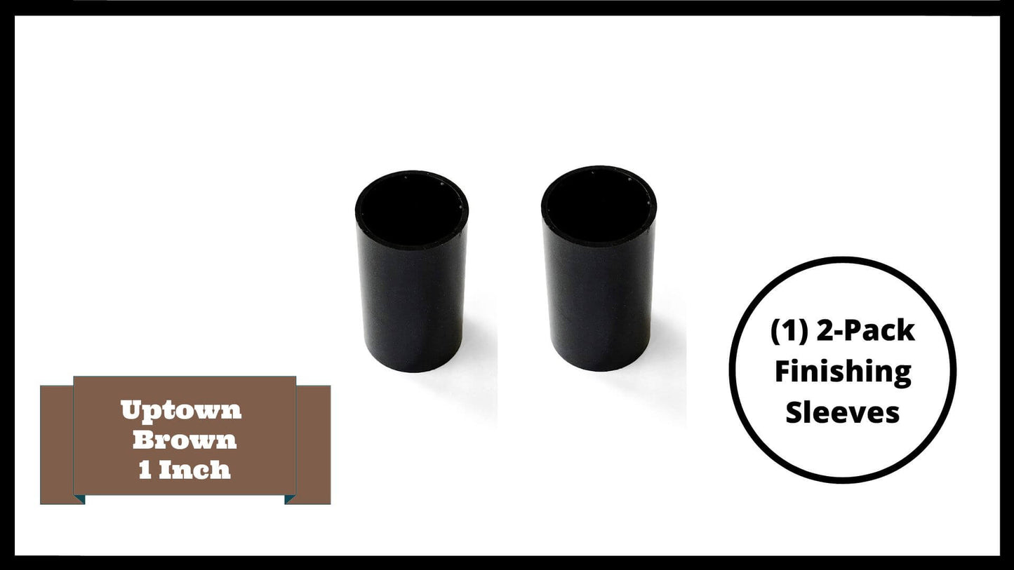 Uptown Brown 1" Profile Components Parts Frame It All Finishing Sleeves (2 Pack)