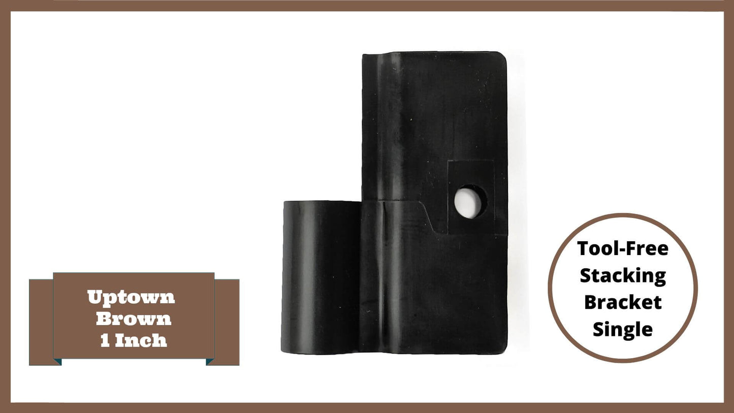 Uptown Brown 1" Profile Components Parts Frame It All Stacking Bracket (single)