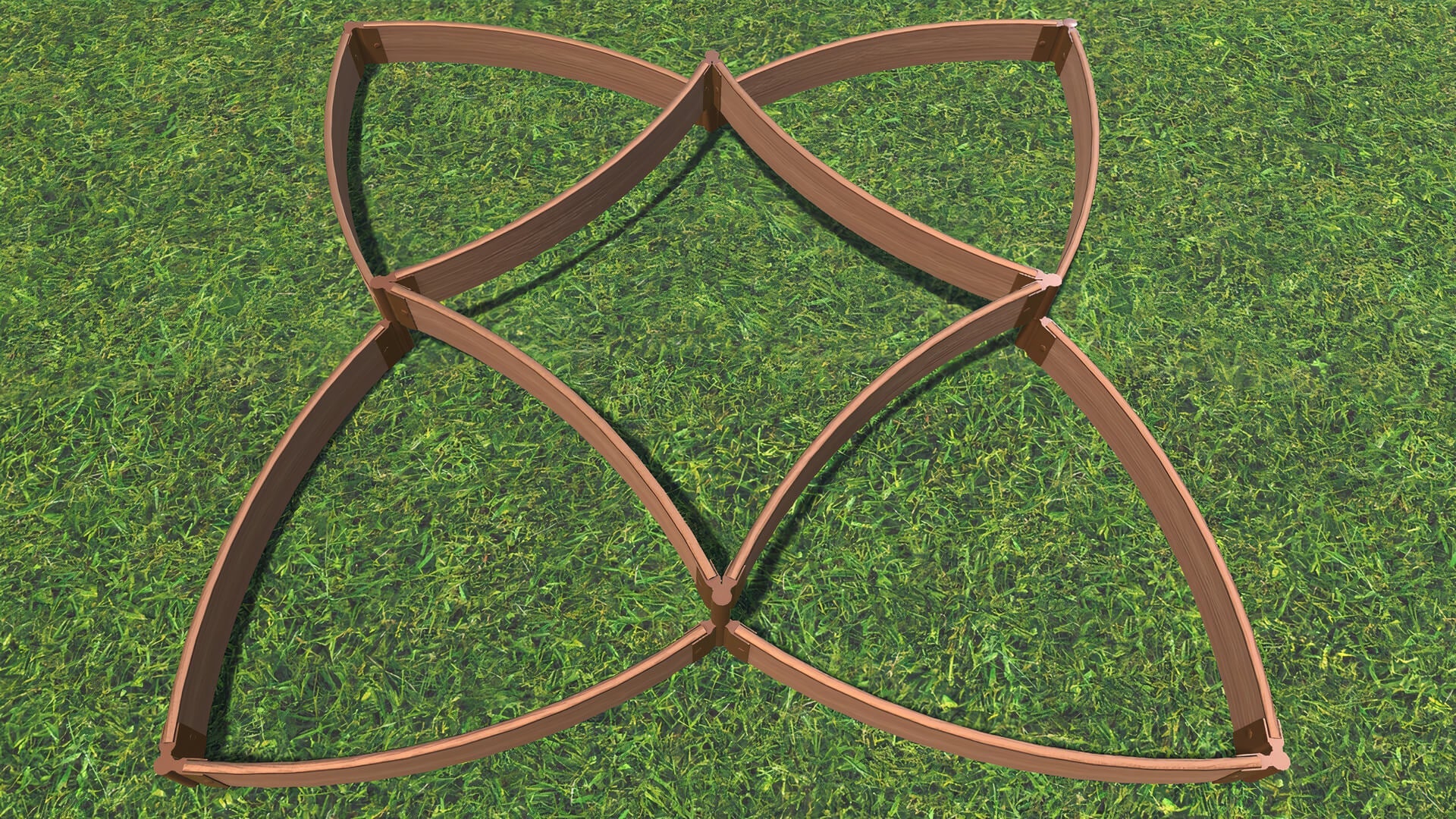 'Versailles Sunburst' 8' x 8' Terrace Garden Raised Bed Raised Garden Beds Frame It All Classic Sienna 1" 2 = 11"
