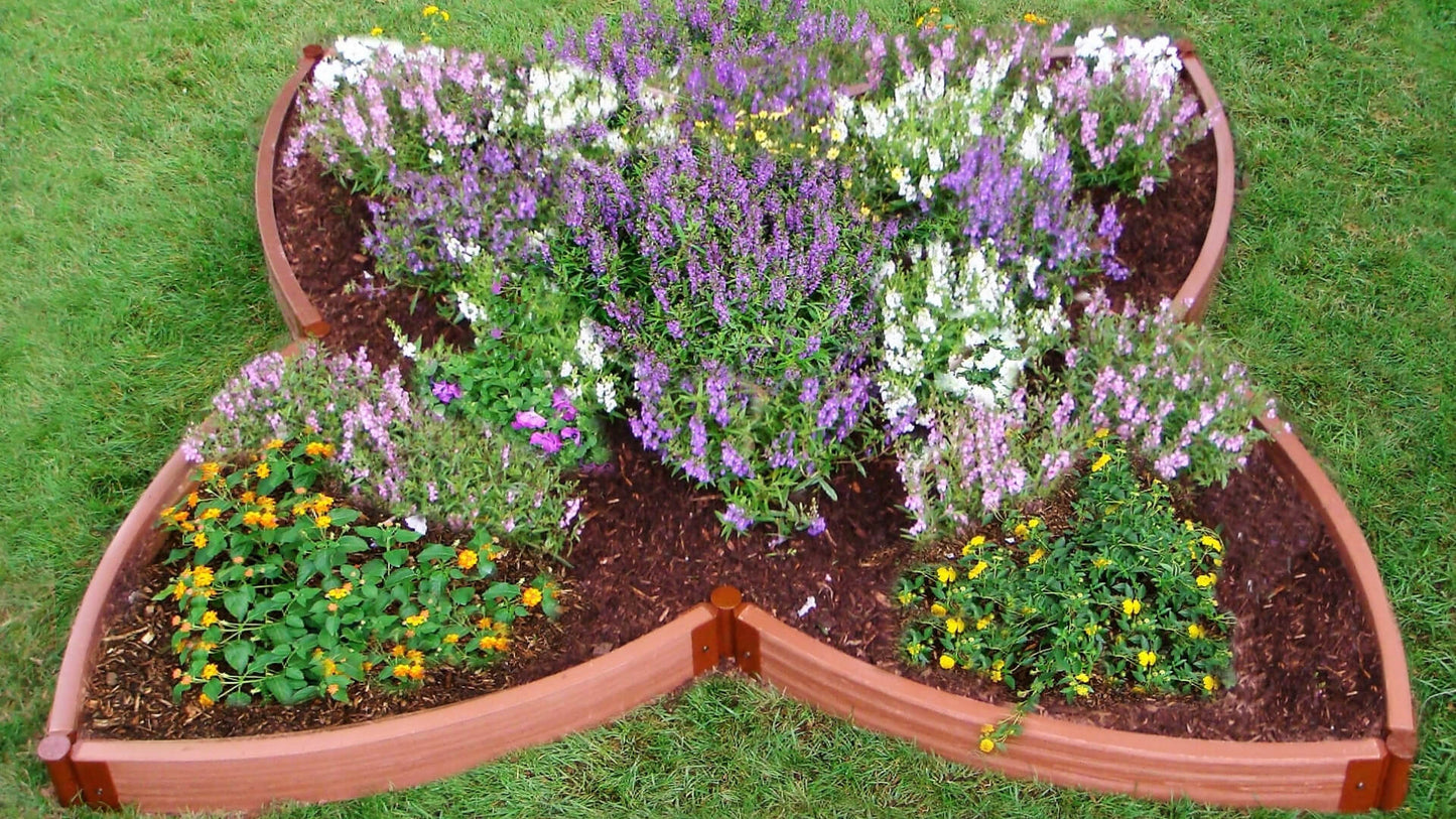 'Versailles Sunburst' 8' x 8' Terrace Garden Raised Bed Raised Garden Beds Frame It All Classic Sienna 2" 1 = 5.5"