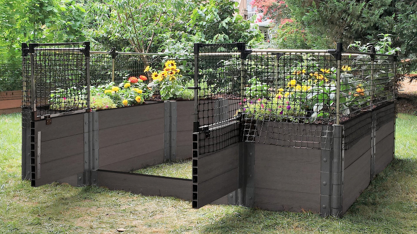 Walk-In 'Topolski' 8' x 8' Animal Barrier Raised Garden Bed - 2" Profile Raised Garden Beds Frame It All