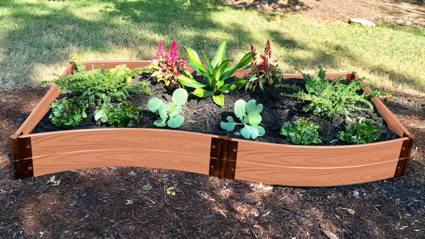 'Wavy Navy' - 4' x 8' Raised Garden Bed Raised Garden Beds Frame It All Classic Sienna 1" 2 = 11"