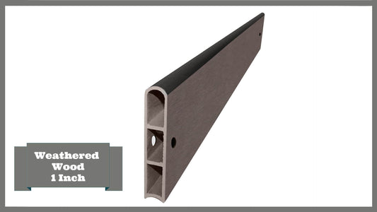 Weathered Wood 1" Profile Components Parts Frame It All 4ft Straight Snap-Lock Board