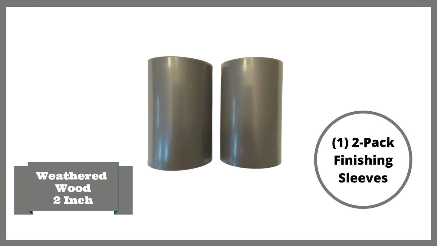 Weathered Wood 2" Profile Components Parts Frame It All Finishing Sleeves (2 Pack)