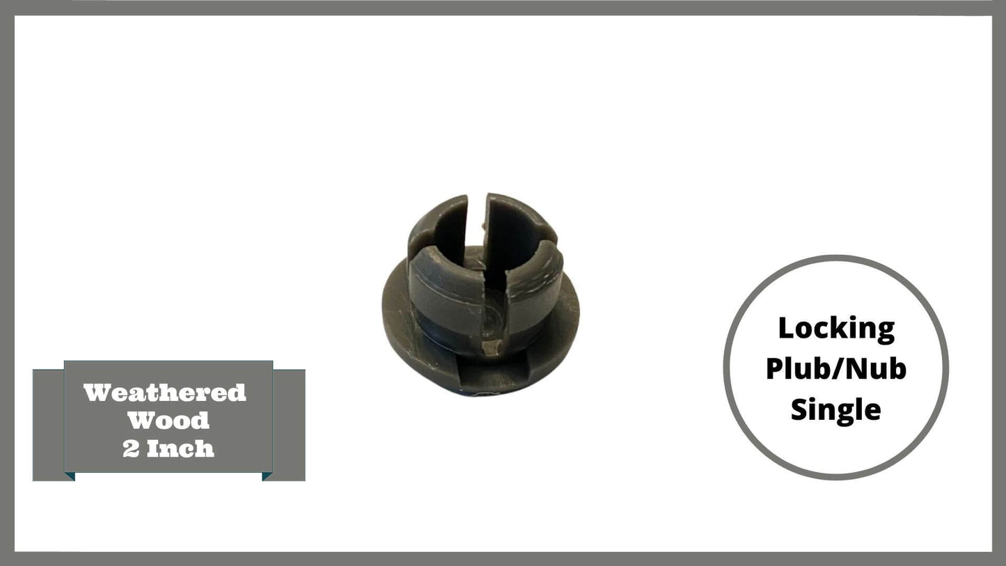 Weathered Wood 2" Profile Components Parts Frame It All Snap-Lock Plugs (8 Pack)