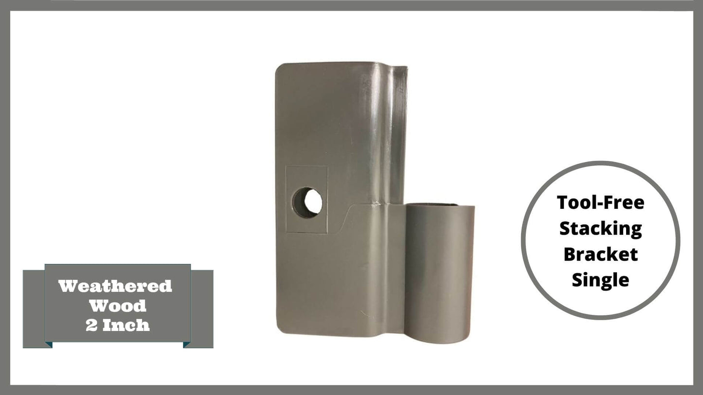 Weathered Wood 2" Profile Components Parts Frame It All Stacking Bracket (single)