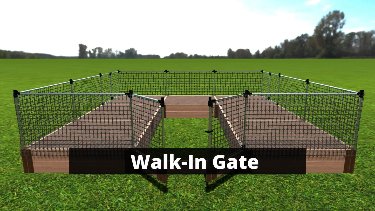 z-Walk-In Classic Sienna 2" Profile 'Jumbo' 12' x 12' Animal Barrier Raised Garden Bed Raised Garden Beds Frame It All 2 Levels = 11 Inches 2 Foot None