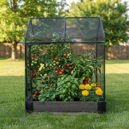 Insect Cover For 4' x 4' Raised Bed - Vegetable Pest & Bird Barrier Netting