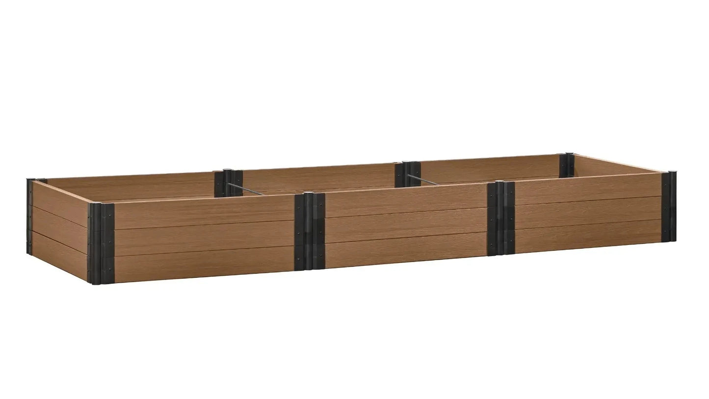 4' x 12' Raised Garden Bed - GardenBLOX Capped Raised Garden Beds Frame It All Hickory 16.5" Metal