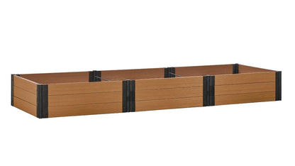 4' x 12' Raised Garden Bed - GardenBLOX Capped Raised Garden Beds Frame It All Red Cedar 16.5" Metal