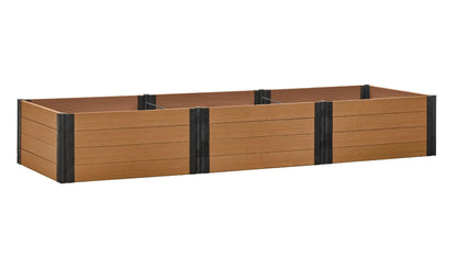 4' x 12' Raised Garden Bed - GardenBLOX Capped Raised Garden Beds Frame It All Red Cedar 22" Metal