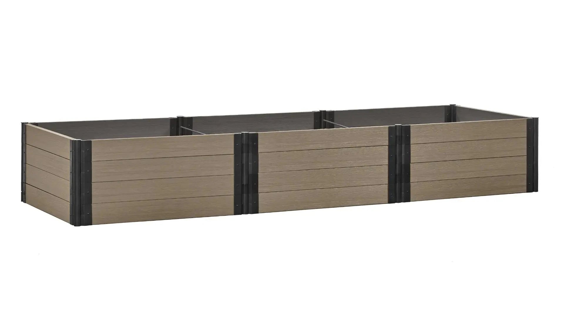 4' x 12' Raised Garden Bed - GardenBLOX Capped Raised Garden Beds Frame It All River Birch 22" Metal