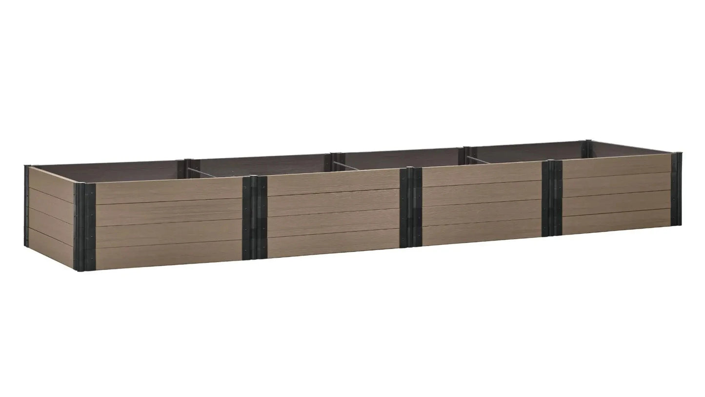 4' x 16' Raised Garden Bed - GardenBLOX Capped Raised Garden Beds Frame It All River Birch 22" Metal