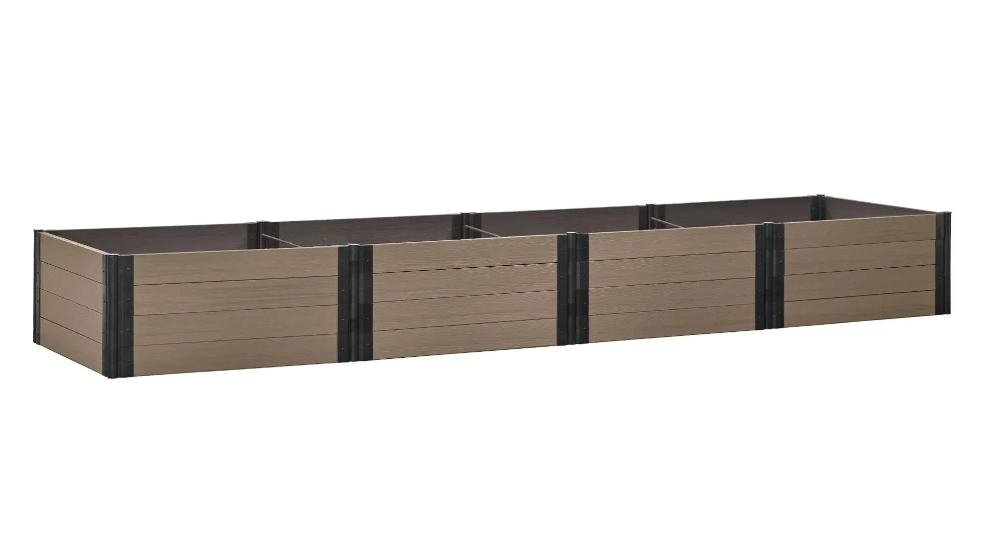 4' x 16' Raised Garden Bed - GardenBLOX Capped Raised Garden Beds Frame It All River Birch 22" Metal