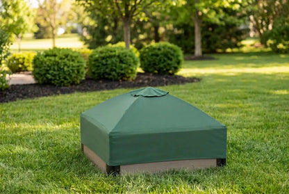 4' x 4' Composite Square Sandbox - 2 Inch Profile Sandboxes Frame It All River Birch Sandbox + Collapsible Cover Plastic