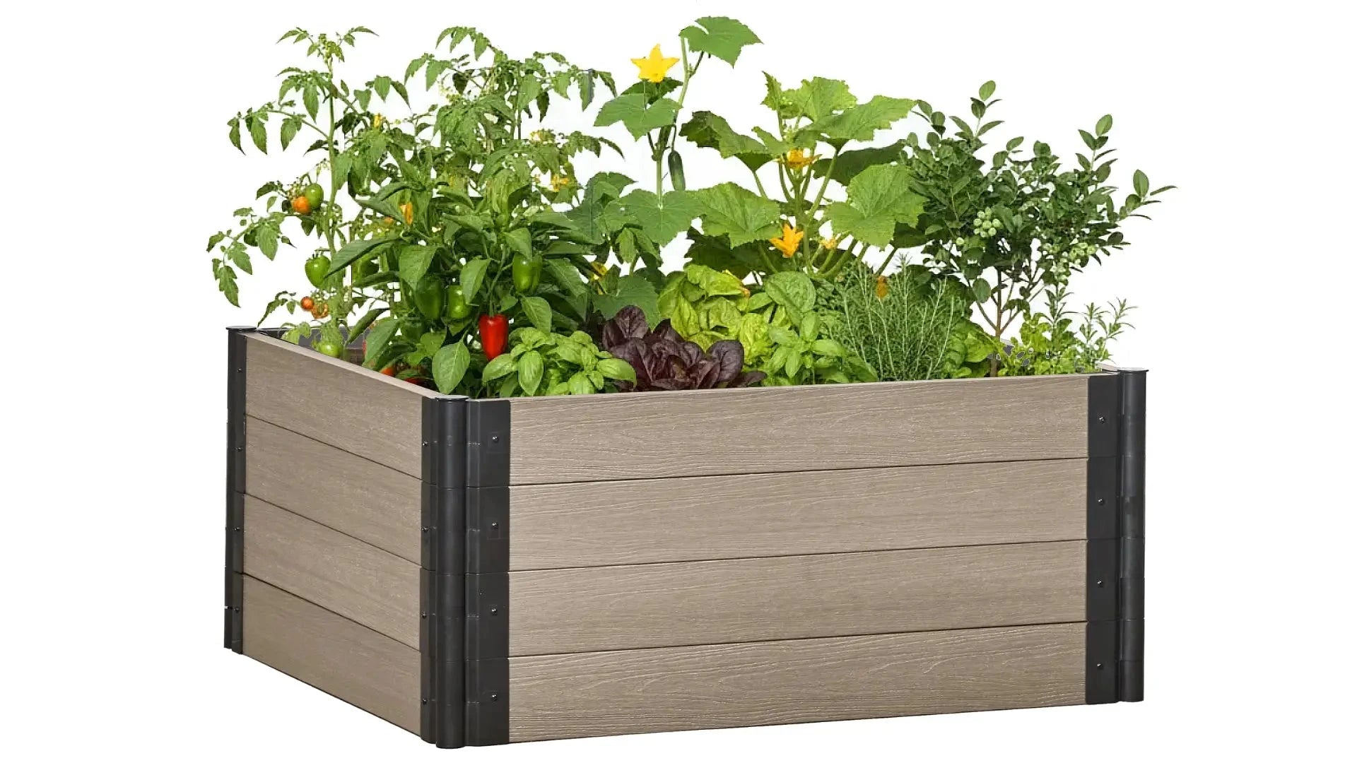 4' x 4' Raised Garden Bed - GardenBLOX Capped Raised Garden Beds Frame It All 