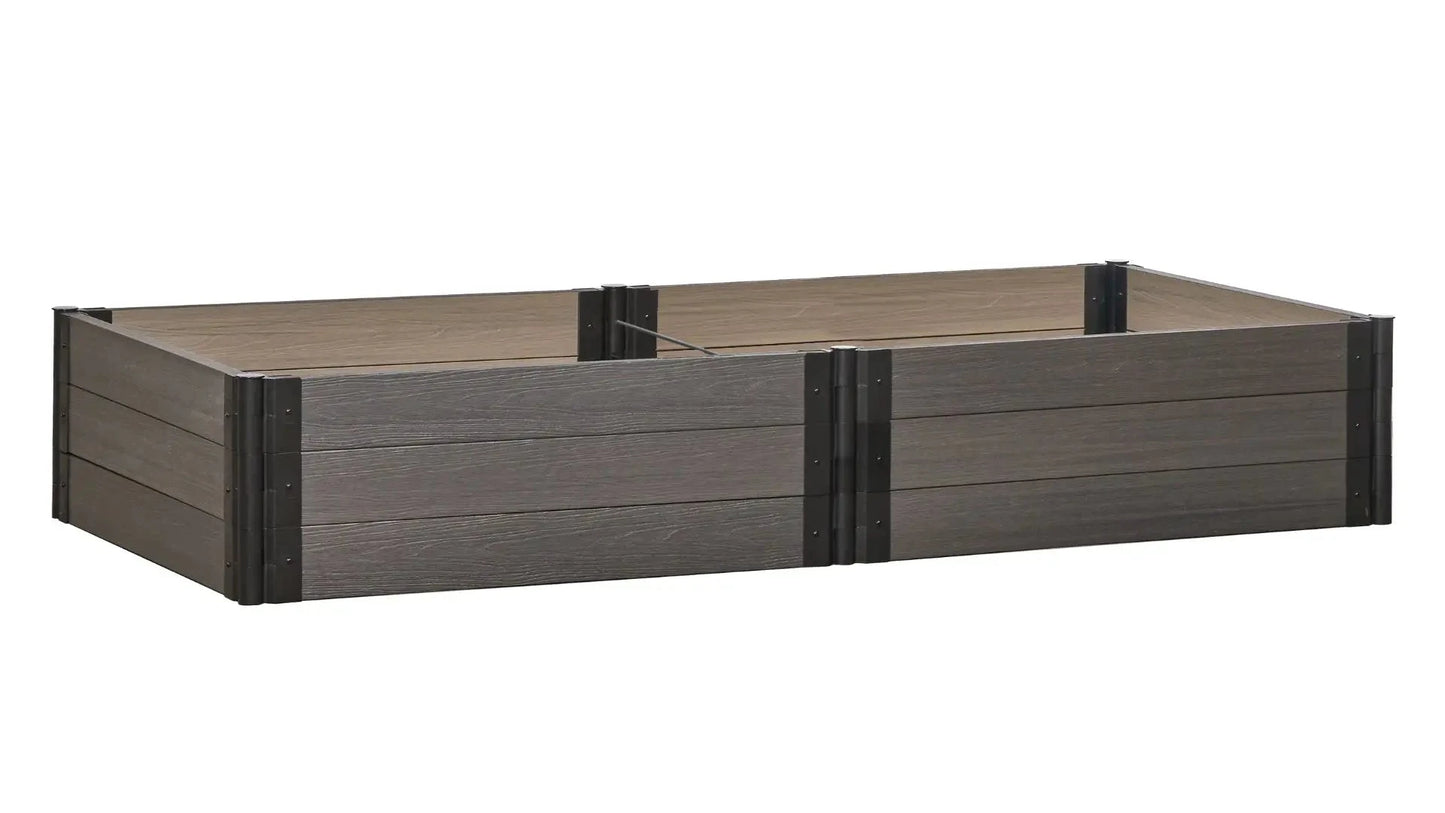 4' x 8' Raised Garden Bed - GardenBLOX Capped Raised Garden Beds Frame It All Ironwood 16.5" Metal