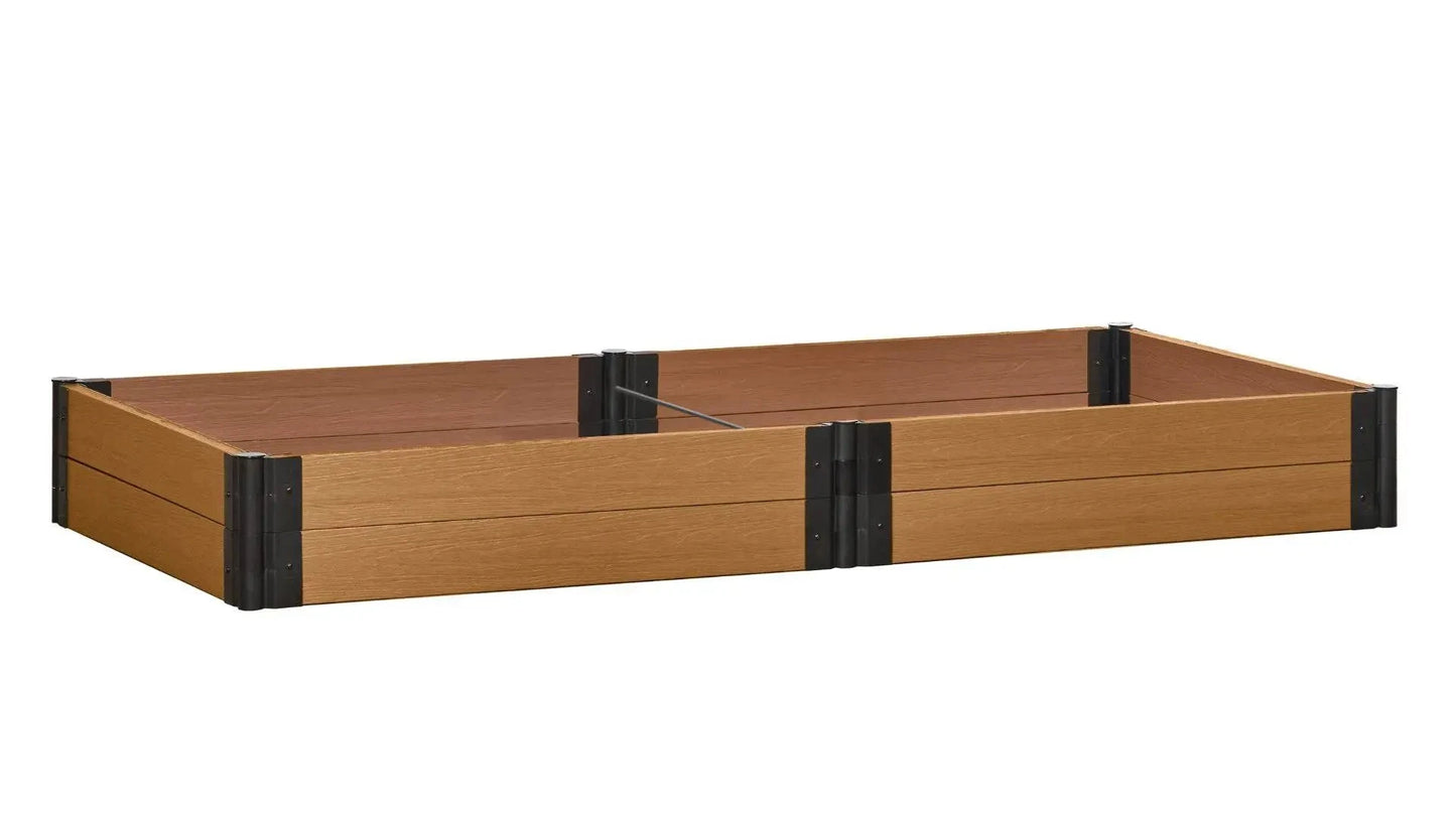 4' x 8' Raised Garden Bed - GardenBLOX Capped Raised Garden Beds Frame It All Red Cedar 11" Metal