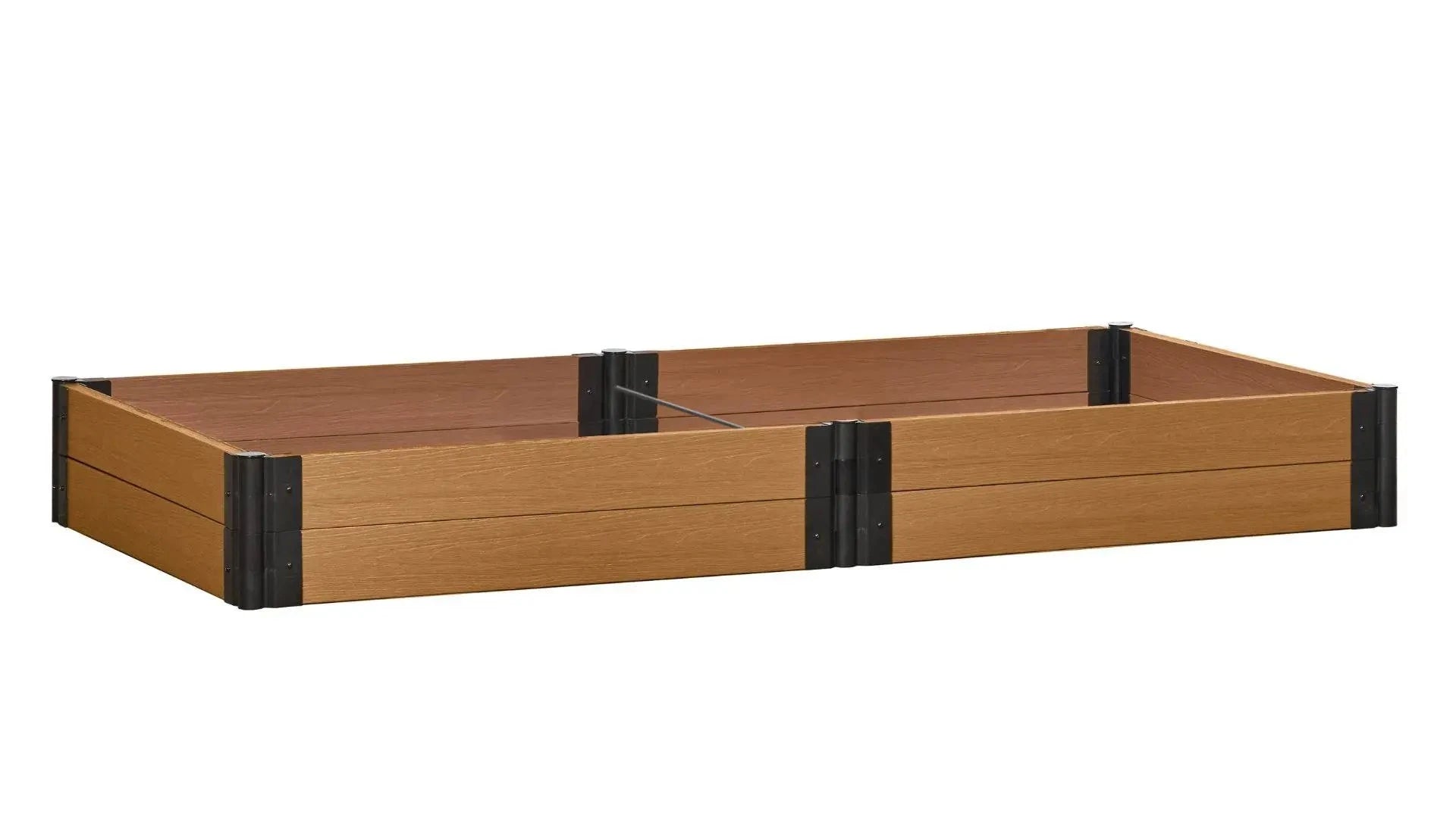 4' x 8' Raised Garden Bed - GardenBLOX Capped Raised Garden Beds Frame It All Red Cedar 11" Metal