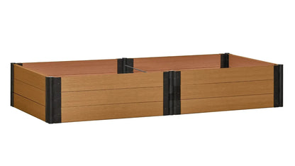 4' x 8' Raised Garden Bed - GardenBLOX Capped Raised Garden Beds Frame It All Red Cedar 16.5" Metal