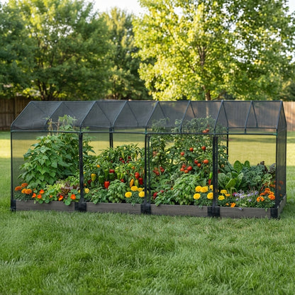 Insect Cover For 4' x 4' Raised Bed - Vegetable Pest & Bird Barrier Netting