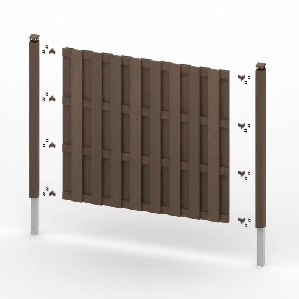 Cap Composite Pre-Assembled Fence Panels exploded view