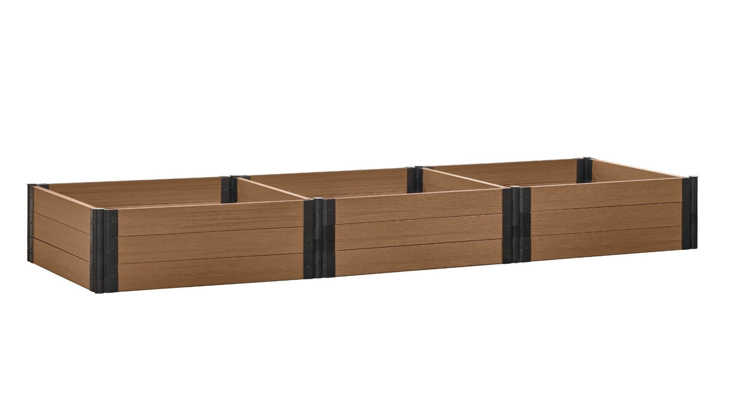 Cap Composite 4' x 12' Raised Garden Bed - GardenBLOX Raised Garden Beds Frame It All Hickory 16.5" 