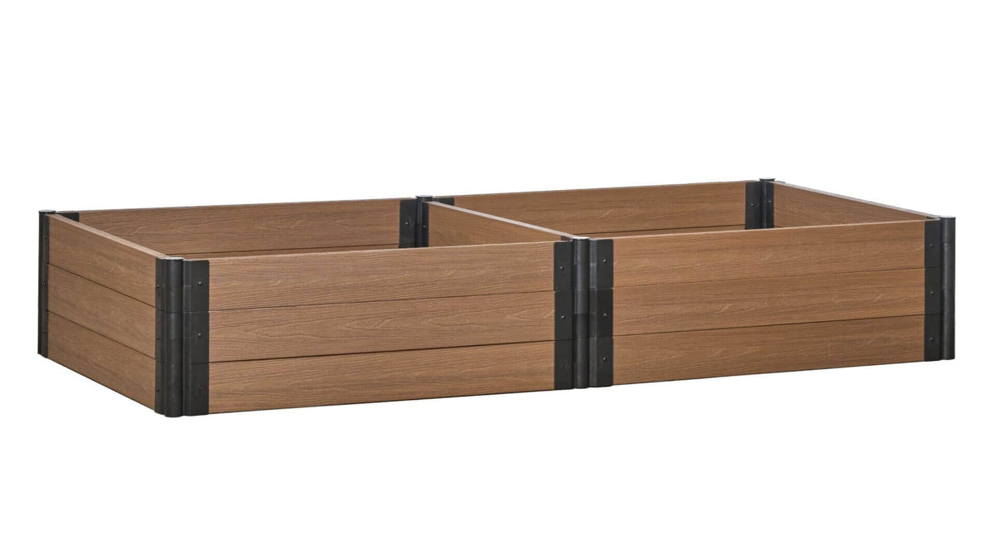 Cap Composite 4' x 8' Raised Garden Bed - GardenBLOX Raised Garden Beds Frame It All Hickory 16.5" 