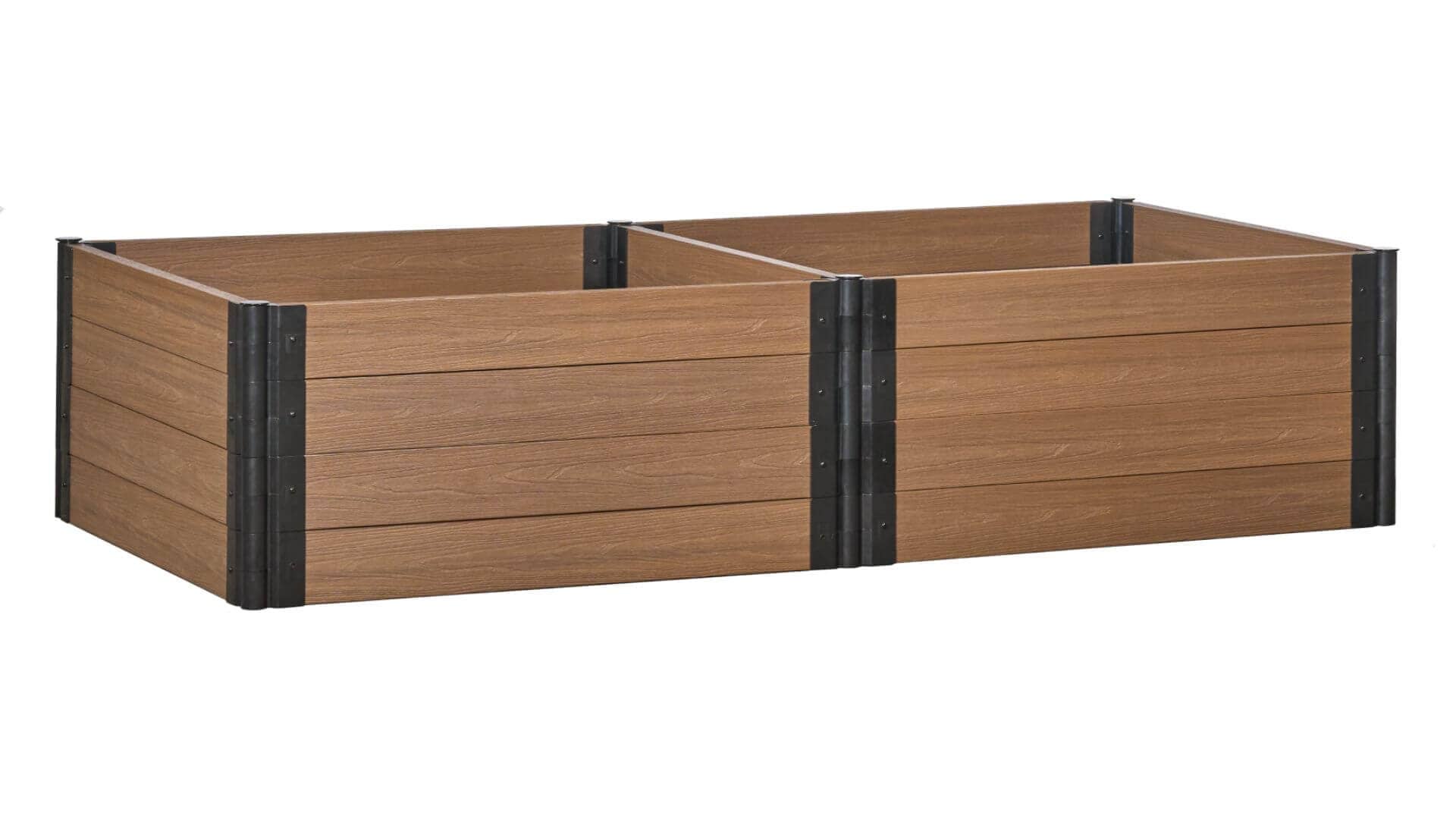 Cap Composite 4' x 8' Raised Garden Bed - GardenBLOX Raised Garden Beds Frame It All Hickory 22" 