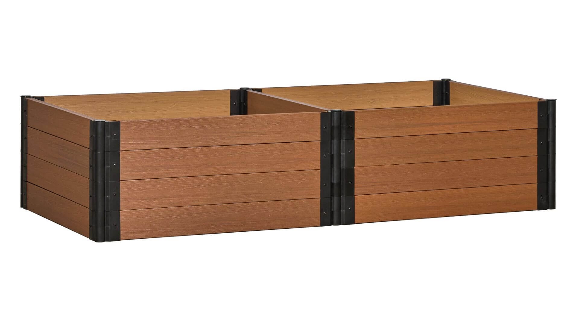Cap Composite 4' x 8' Raised Garden Bed - GardenBLOX Raised Garden Beds Frame It All Teak 22" 