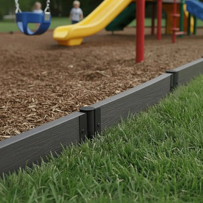 Composite Playground Border Kit Playground Borders Frame It All Ironwood Straight 2'' Profile 16 Feet (4 Boards)