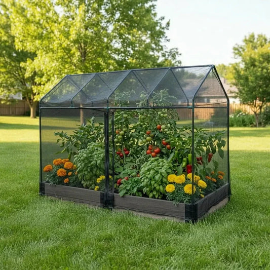 Insect Cover For 4' x 8' Raised Bed - Vegetable Pest & Bird Barrier Netting Accessories Frame It All 