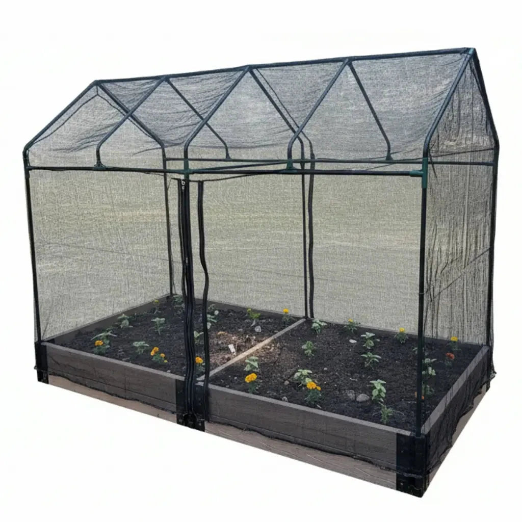 Insect Cover For 4' x 8' Raised Bed - Vegetable Pest & Bird Barrier Netting Accessories Frame It All 