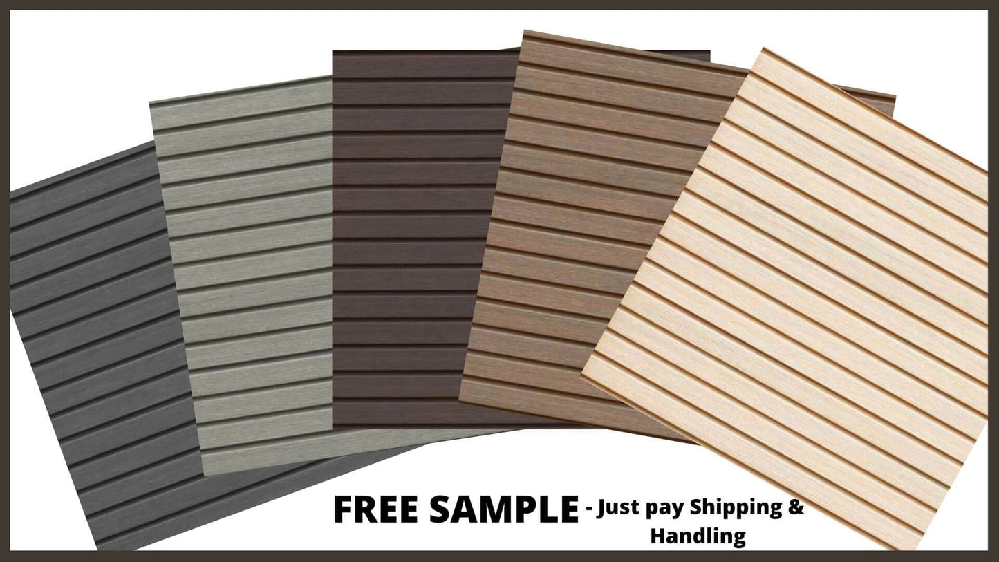 Riviera Privacy Fence Board Samples (5-Pack) Frame It All 