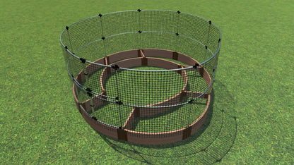 'Roundabout' 10' x 10' Raised Garden Bed Raised Garden Beds Frame It All Classic Sienna 2 Inch None 4'