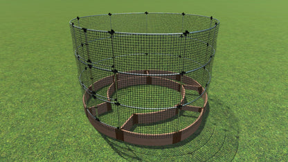 'Roundabout' 10' x 10' Raised Garden Bed Raised Garden Beds Frame It All Classic Sienna 2 Inch None 6'