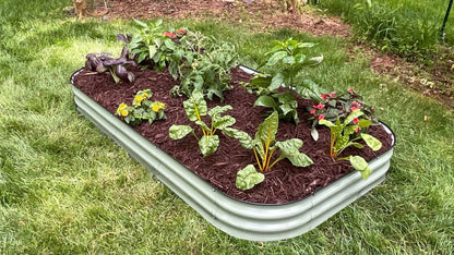 VegHerb's Sea Green 9-in-1 Metal Raised Garden Bed (8" Height) Gardening VegHerb 