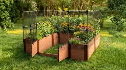 Walk-In Alamo 8' x 8' Animal Barrier Raised Garden Bed - 2" Profile - GardenBLOX Classic Raised Garden Beds Frame It All 