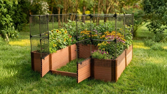 Walk-In Alamo 8' x 8' Animal Barrier Raised Garden Bed - 2" Profile - GardenBLOX Classic Raised Garden Beds Frame It All 
