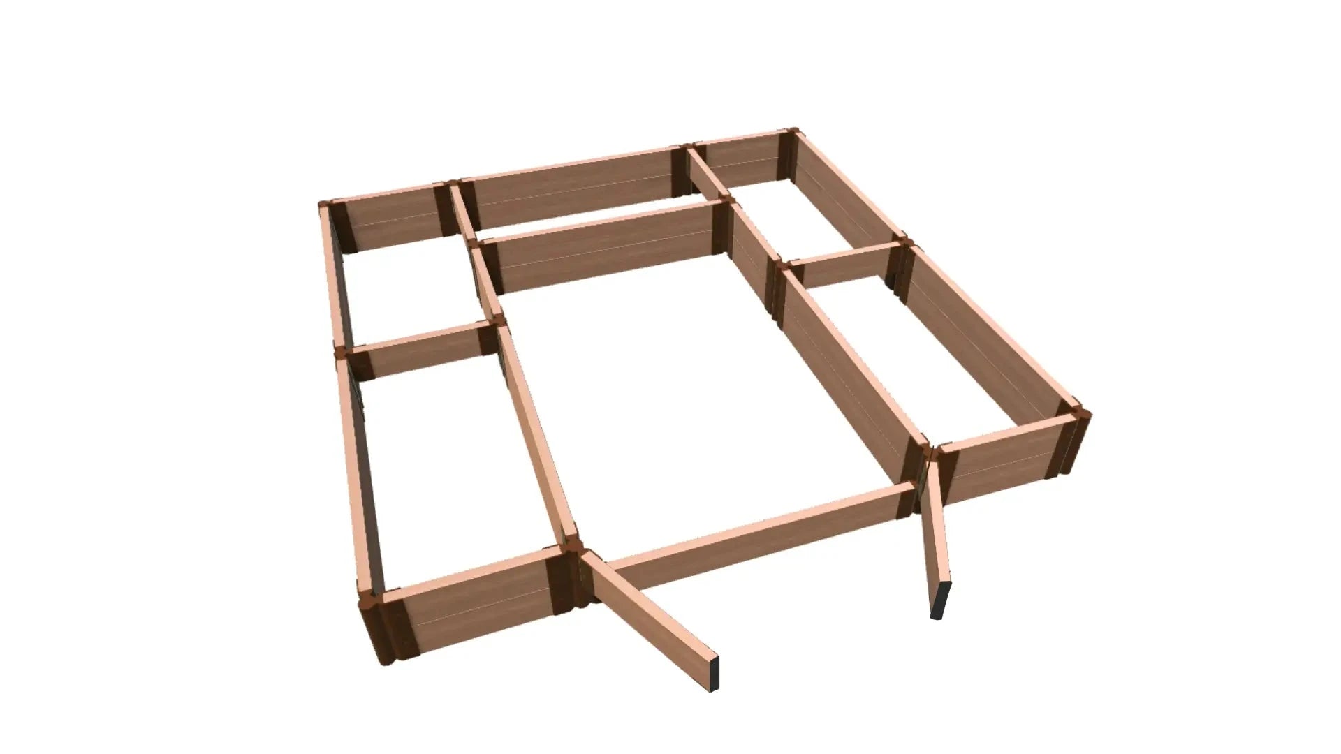 Walk-In Alamo 8' x 8' Animal Barrier Raised Garden Bed - 2" Profile - GardenBLOX Classic Raised Garden Beds Frame It All Classic Sienna 2 Inch 11" 0'