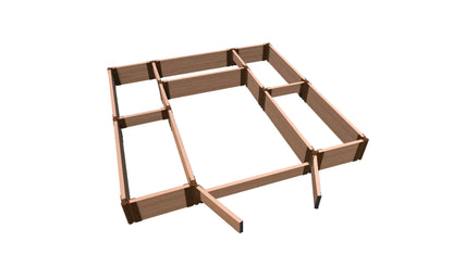 Walk-In Alamo 8' x 8' Animal Barrier Raised Garden Bed - 2" Profile - GardenBLOX Classic Raised Garden Beds Frame It All Classic Sienna 2 Inch 11" 0'